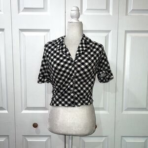 2/$25 Louie Et Lucie Vintage Plaid Crop Top